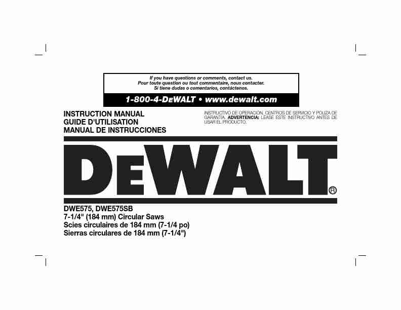 DeWalt Saw DWE575-page_pdf